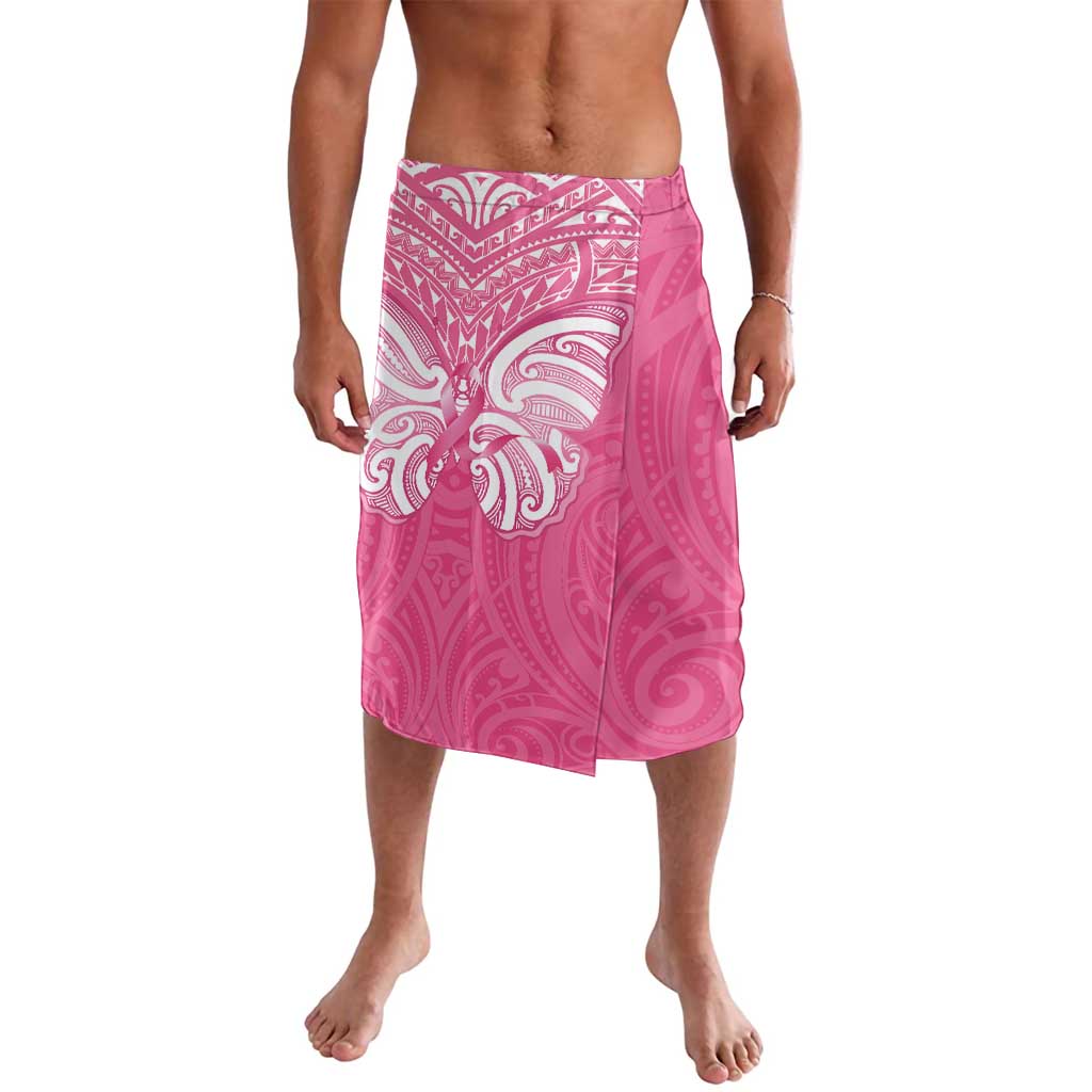 New Zealand Breast Cancer Awareness Lavalava Maori Butterfly Pink Ribbon - Polynesian Pride