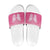 New Zealand Breast Cancer Awareness Slide Sandals Maori Butterfly Pink Ribbon - Polynesian Pride