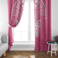 New Zealand Breast Cancer Awareness Window Curtain Maori Butterfly Pink Ribbon - Polynesian Pride