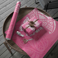 New Zealand Breast Cancer Awareness Wrapping Paper Maori Butterfly Pink Ribbon - Polynesian Pride