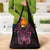New Zealand Breast Cancer Awareness Grocery Bag Maori Butterfly Pink Ribbon Black Version - Polynesian Pride