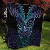 Suicide Prevention New Zealand Quilt Aotearoa Maori Butterfly Mix Silver Fern - Polynesian Pride