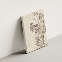 Beige Hawaii Canvas Wall Art Hammerhead Shark Tattoo Curve Polynesian - Polynesian Pride