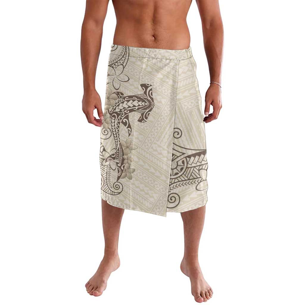 Beige Hawaii Lavalava Hammerhead Shark Tattoo Curve Polynesian - Polynesian Pride