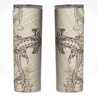 Beige Hawaii Skinny Tumbler Hammerhead Shark Tattoo Curve Polynesian - Polynesian Pride
