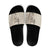 Beige Hawaii Slide Sandals Hammerhead Shark Tattoo Curve Polynesian - Polynesian Pride