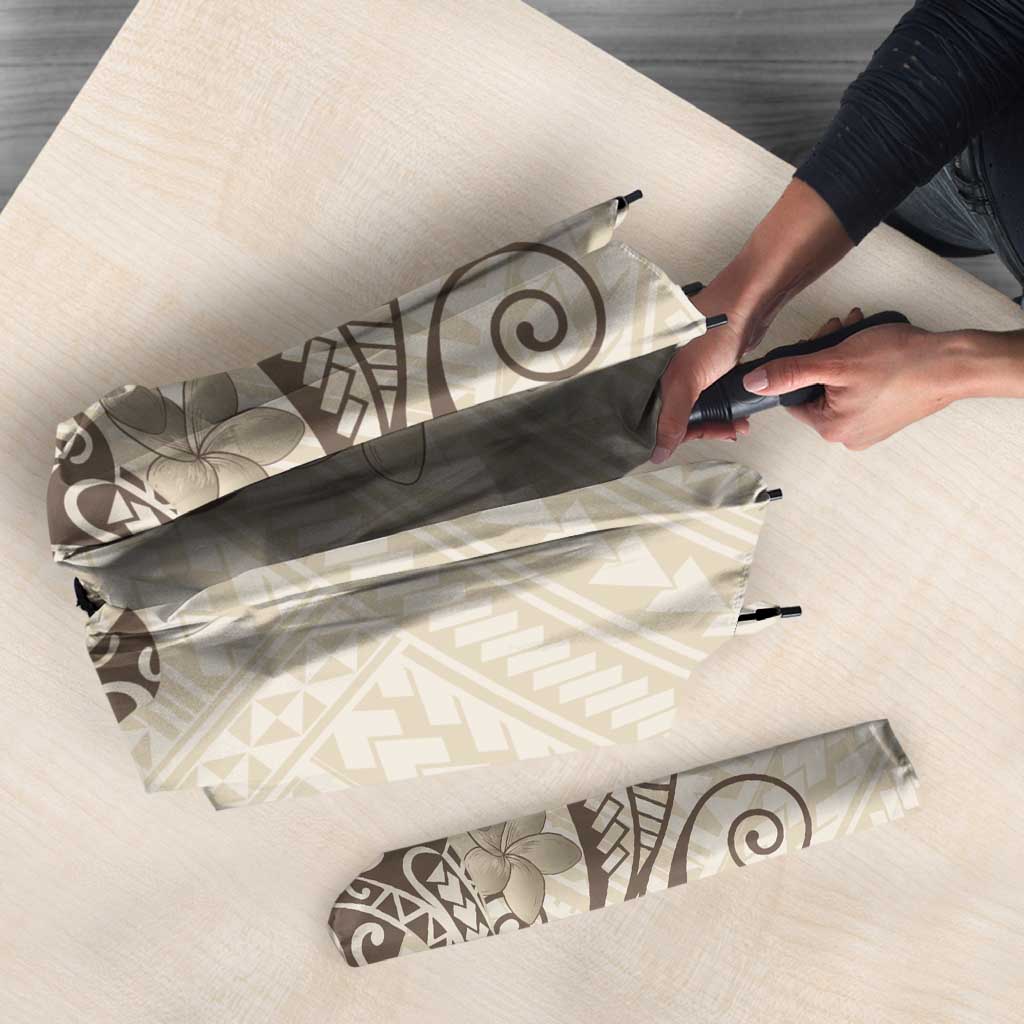 Beige Hawaii Umbrella Hammerhead Shark Tattoo Curve Polynesian - Polynesian Pride