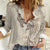 Beige Hawaii Women Casual Shirt Hammerhead Shark Tattoo Curve Polynesian - Polynesian Pride