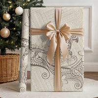 Beige Hawaii Wrapping Paper Hammerhead Shark Tattoo Curve Polynesian - Polynesian Pride