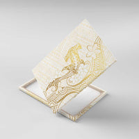 Gold and White Hawaii Canvas Wall Art Hammerhead Shark Tattoo Curve Polynesian - Polynesian Pride