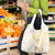 Gold and White Hawaii Grocery Bag Hammerhead Shark Tattoo Curve Polynesian - Polynesian Pride