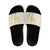 Gold and White Hawaii Slide Sandals Hammerhead Shark Tattoo Curve Polynesian - Polynesian Pride