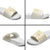 Gold and White Hawaii Slide Sandals Hammerhead Shark Tattoo Curve Polynesian - Polynesian Pride