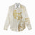 Gold and White Hawaii Women Casual Shirt Hammerhead Shark Tattoo Curve Polynesian - Polynesian Pride
