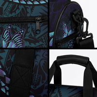 Personalised Polynesia Suicide Prevention Month Duffle Bag Brave Strong Butterfly Teal Purple Ribbon