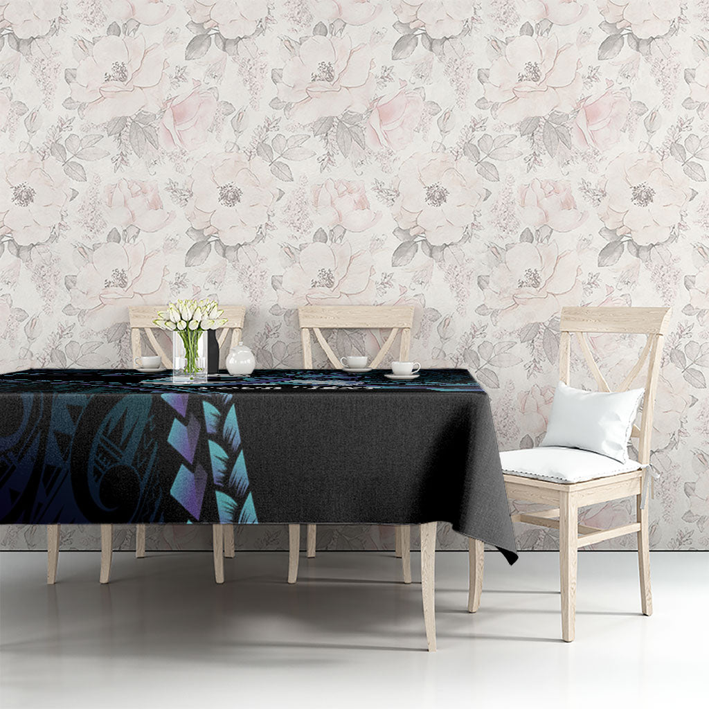 Personalised Polynesia Suicide Prevention Month Tablecloth Brave Strong Butterfly Teal Purple Ribbon LT14 - Polynesian Pride