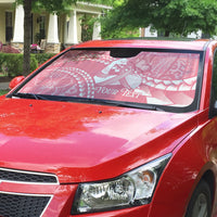 Personalised Polynesia Breast Cancer Awareness Auto Sun Shade Brave Strong Butterfly Pink Ribbon LT14 - Polynesian Pride
