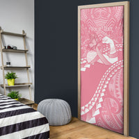 Personalised Polynesia Breast Cancer Awareness Door Cover Brave Strong Butterfly Pink Ribbon LT14 - Polynesian Pride