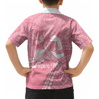Personalised Polynesia Breast Cancer Awareness Hawaiian Shirt Brave Strong Butterfly Pink Ribbon LT14 - Polynesian Pride
