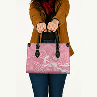 Personalised Polynesia Breast Cancer Awareness Leather Bag Brave Strong Butterfly Pink Ribbon LT14 - Polynesian Pride