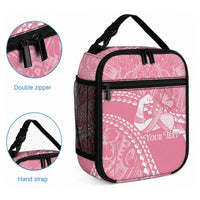 Personalised Polynesia Breast Cancer Awareness Lunch Bag Brave Strong Butterfly Pink Ribbon