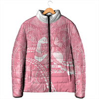 Personalised Polynesia Breast Cancer Awareness Padded Jacket Brave Strong Butterfly Pink Ribbon LT14 - Polynesian Pride
