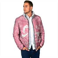 Personalised Polynesia Breast Cancer Awareness Padded Jacket Brave Strong Butterfly Pink Ribbon LT14 - Polynesian Pride