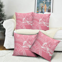 Personalised Polynesia Breast Cancer Awareness Pillow Cover Brave Strong Butterfly Pink Ribbon LT14 - Polynesian Pride