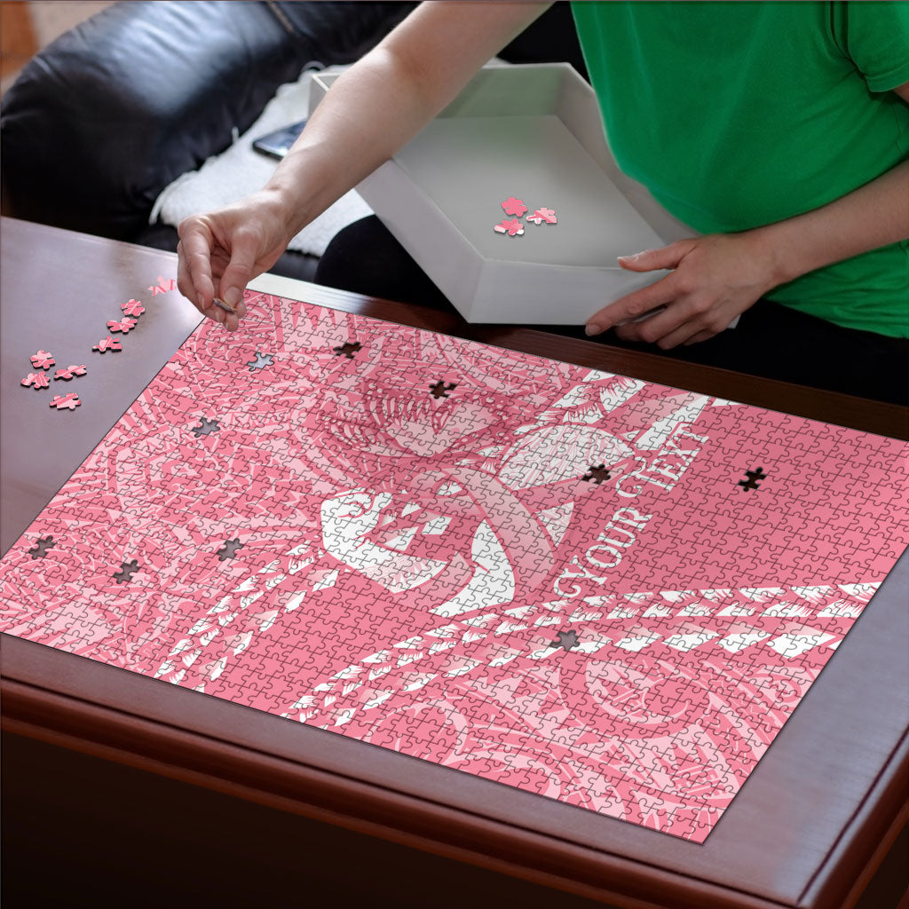 Personalised Polynesia Breast Cancer Awareness Puzzle Brave Strong Butterfly Pink Ribbon LT14 - Polynesian Pride