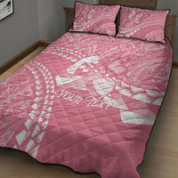 Personalised Polynesia Breast Cancer Awareness Quilt Bed Set Brave Strong Butterfly Pink Ribbon LT14 - Polynesian Pride