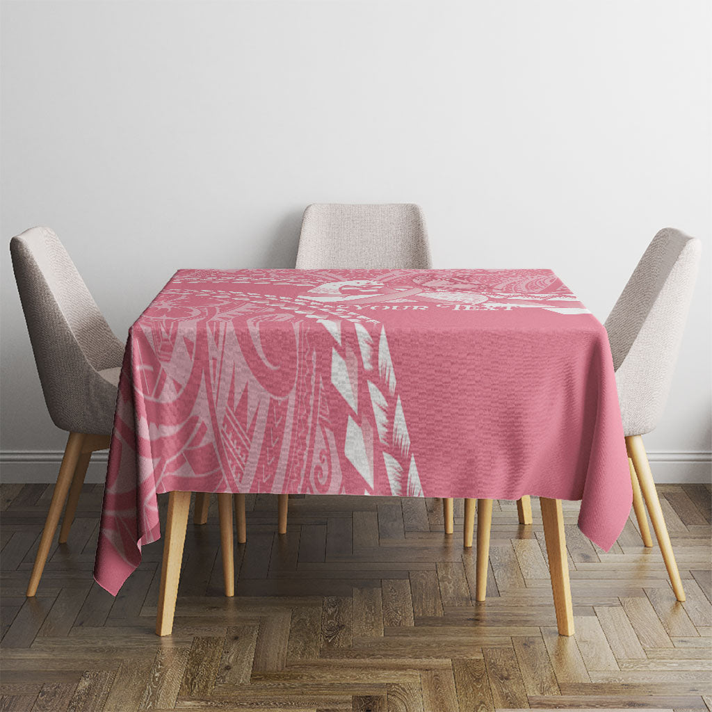 Personalised Polynesia Breast Cancer Awareness Tablecloth Brave Strong Butterfly Pink Ribbon LT14 - Polynesian Pride
