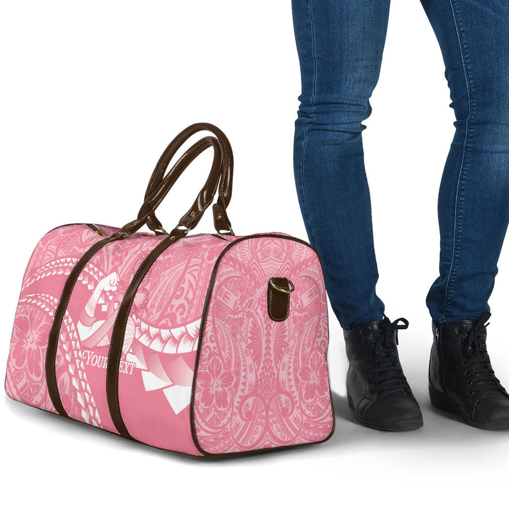 Personalised Polynesia Breast Cancer Awareness Travel Bag Brave Strong Butterfly Pink Ribbon LT14 - Polynesian Pride