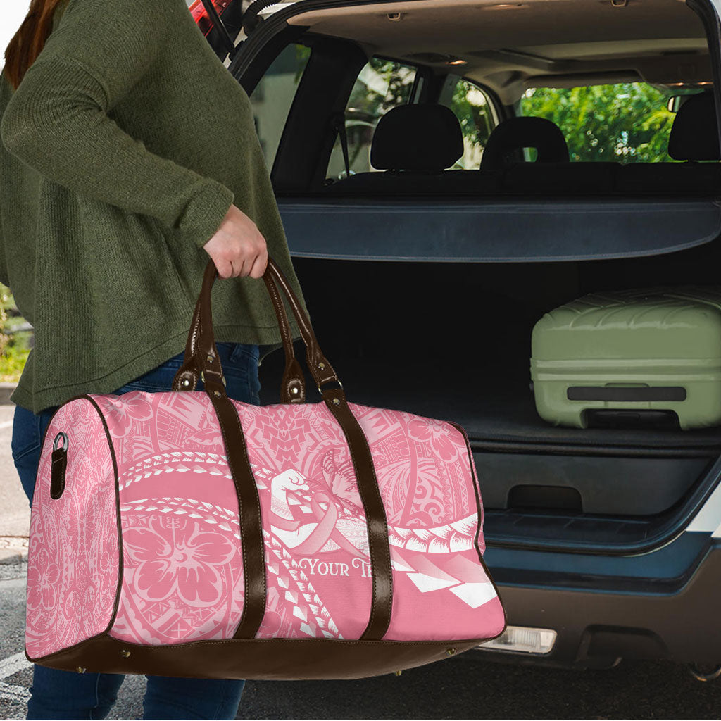 Personalised Polynesia Breast Cancer Awareness Travel Bag Brave Strong Butterfly Pink Ribbon LT14 - Polynesian Pride