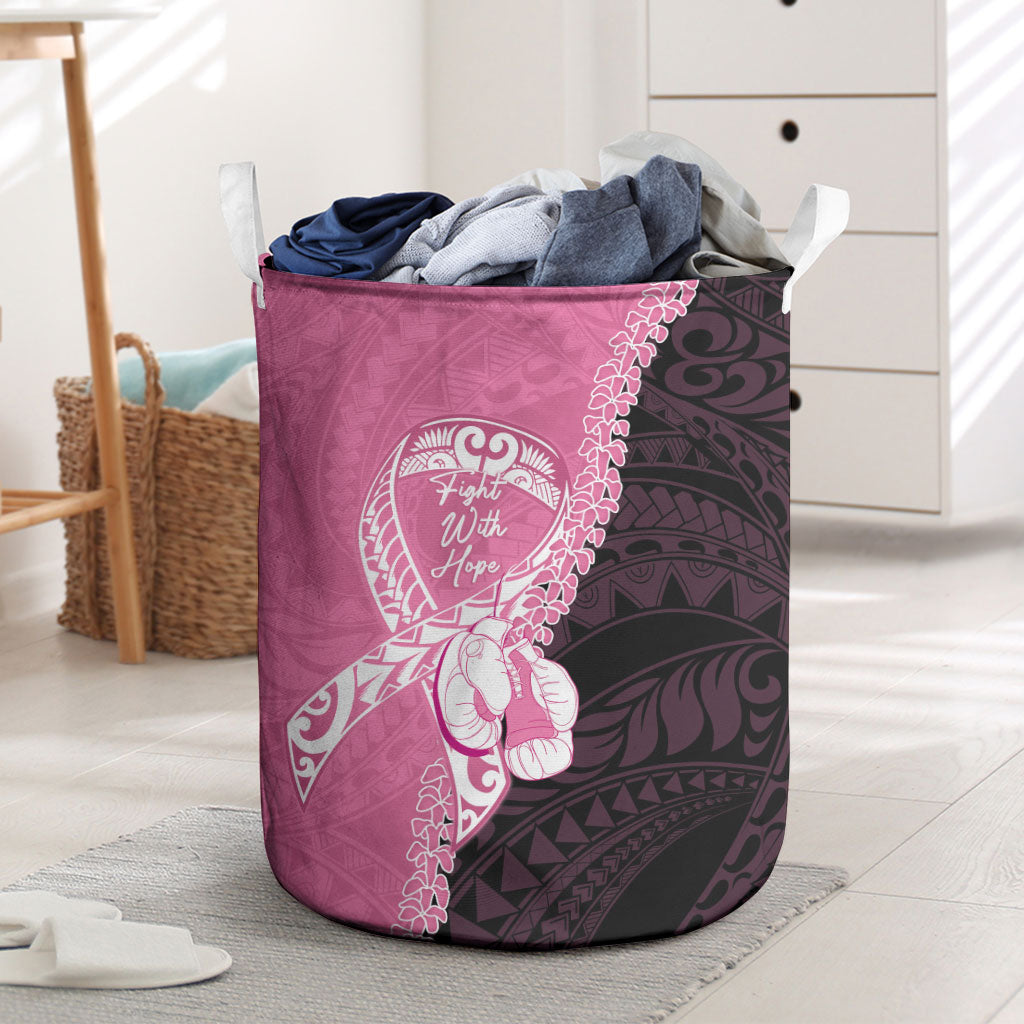 Polynesia Breast Cancer Awareness Laundry Basket Fight With Hope Pink Ribbon Boxing Gloves LT14 Pink - Polynesian Pride