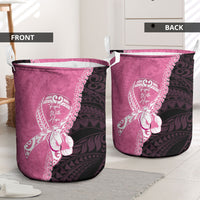 Polynesia Breast Cancer Awareness Laundry Basket Fight With Hope Pink Ribbon Boxing Gloves LT14 - Polynesian Pride