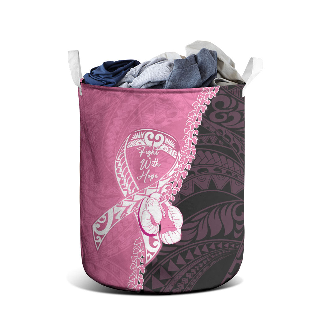 Polynesia Breast Cancer Awareness Laundry Basket Fight With Hope Pink Ribbon Boxing Gloves LT14 - Polynesian Pride