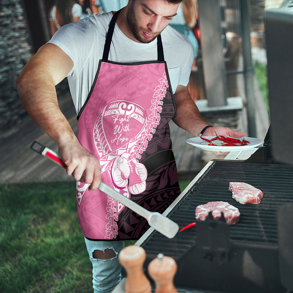 Polynesia Breast Cancer Awareness Apron Fight With Hope Pink Ribbon Boxing Gloves LT14 - Polynesian Pride