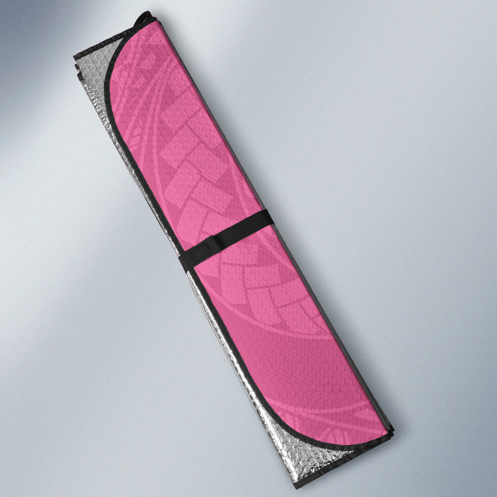 Polynesia Breast Cancer Awareness Auto Sun Shade Fight With Hope Pink Ribbon Boxing Gloves LT14 - Polynesian Pride