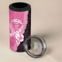 Personalised Polynesia Breast Cancer Awareness 4 in 1 Can Cooler Tumbler Fight With Hope Pink Ribbon Boxing Gloves LT14 - Polynesian Pride