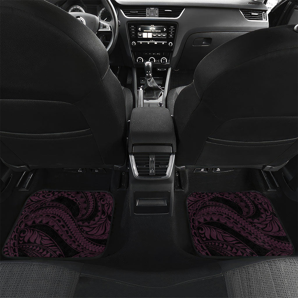 Personalised Polynesia Breast Cancer Awareness Car Mats Fight With Hope Pink Ribbon Boxing Gloves LT14 Set 2pcs - Back Pink - Polynesian Pride