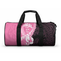 Polynesia Breast Cancer Awareness Duffle Bag Fight With Hope Pink Ribbon Boxing Gloves