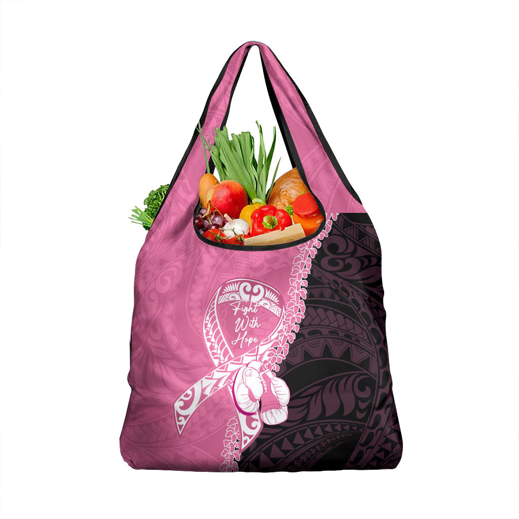 Polynesia Breast Cancer Awareness Grocery Bag Fight With Hope Pink Ribbon Boxing Gloves LT14 1-pack One Size Pink - Polynesian Pride