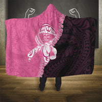 Polynesia Breast Cancer Awareness Hooded Blanket Fight With Hope Pink Ribbon Boxing Gloves LT14 - Polynesian Pride
