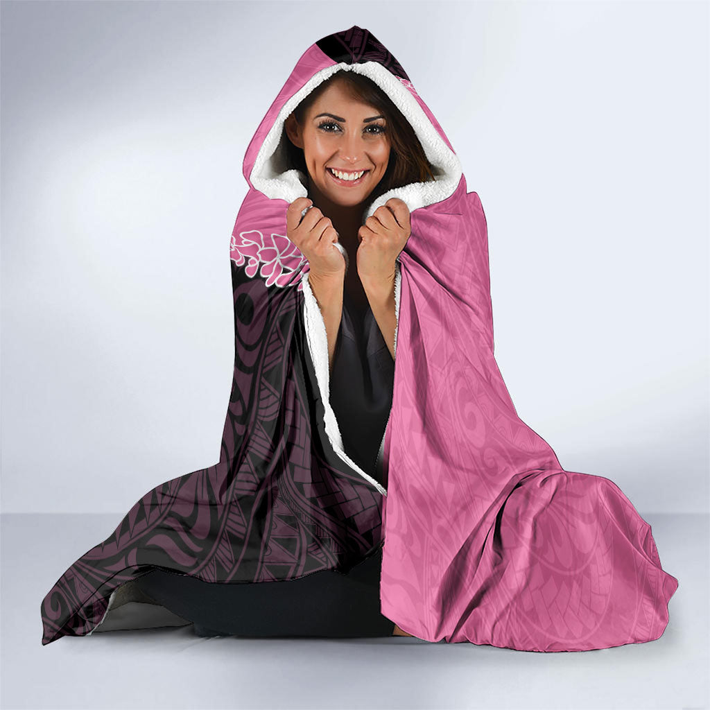 Polynesia Breast Cancer Awareness Hooded Blanket Fight With Hope Pink Ribbon Boxing Gloves LT14 - Polynesian Pride