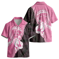 Personalised Polynesia Breast Cancer Awareness Kid Hawaiian Shirt Fight With Hope Pink Ribbon Boxing Gloves LT14 - Polynesian Pride
