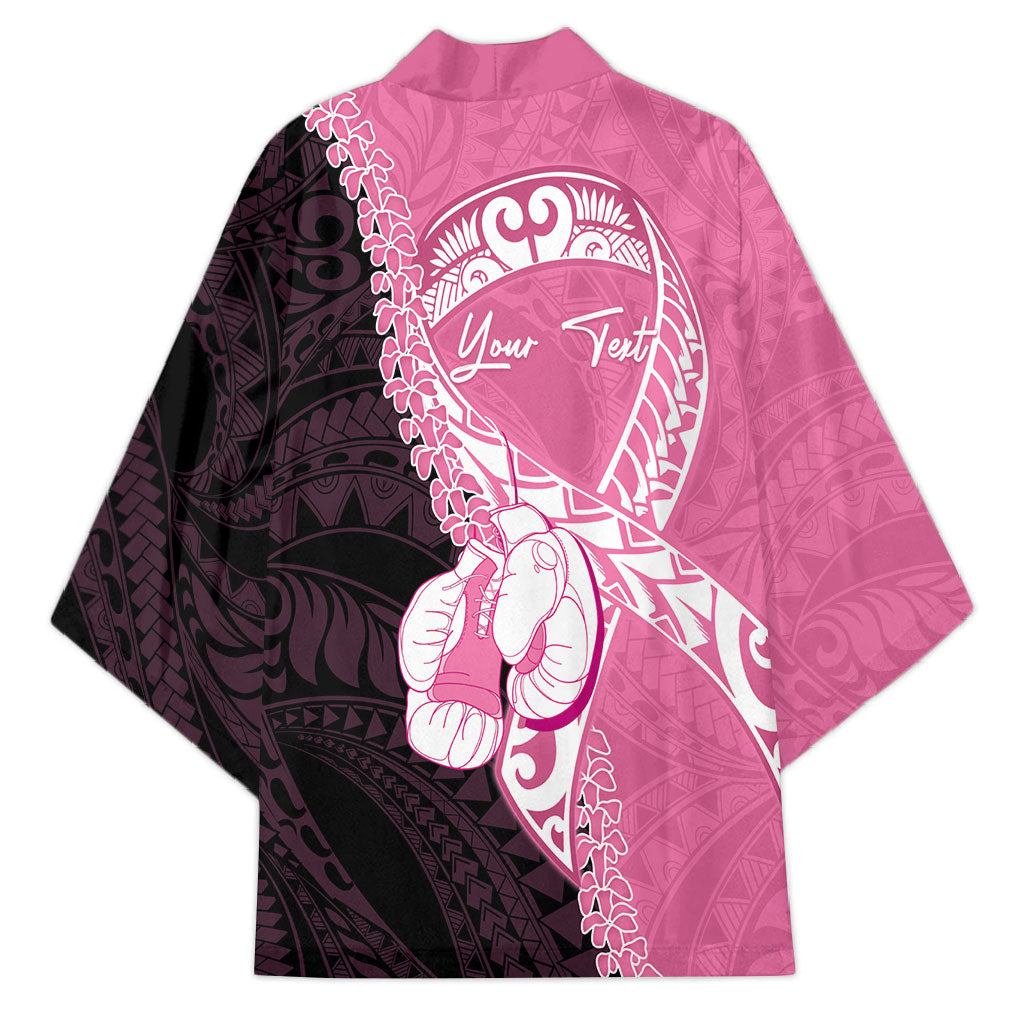Personalised Polynesia Breast Cancer Awareness Kimono Fight With Hope Pink Ribbon Boxing Gloves LT14 - Polynesian Pride