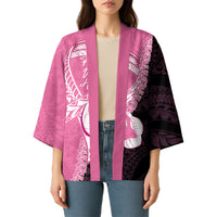 Personalised Polynesia Breast Cancer Awareness Kimono Fight With Hope Pink Ribbon Boxing Gloves LT14 - Polynesian Pride