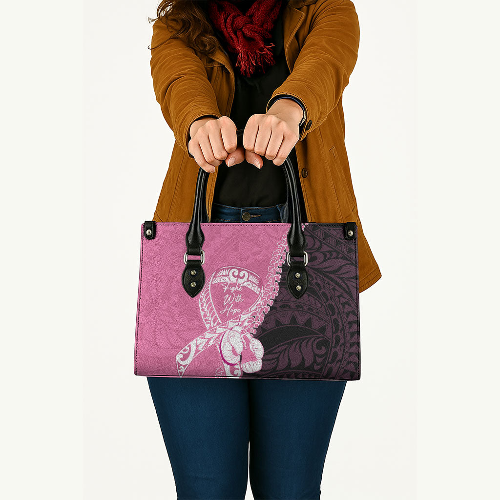 Polynesia Breast Cancer Awareness Leather Bag Fight With Hope Pink Ribbon Boxing Gloves LT14 - Polynesian Pride