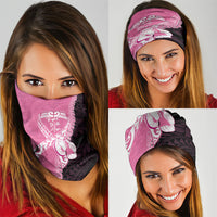 Polynesia Breast Cancer Awareness Neck Gaiter Fight With Hope Pink Ribbon Boxing Gloves LT14 - Polynesian Pride
