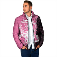 Personalised Polynesia Breast Cancer Awareness Padded Jacket Fight With Hope Pink Ribbon Boxing Gloves LT14 - Polynesian Pride